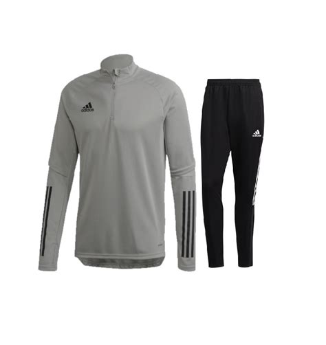 trainingspak grijs zwart adidas|adidas trainingspak.